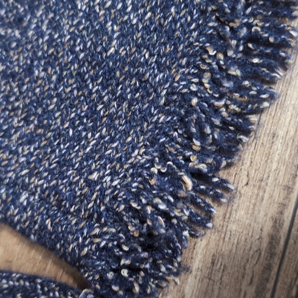 Eileen Fisher Italian Yarn Wool Blend Fringe Hem Sweater - Size XS in Midnight - Picture 7 of 9